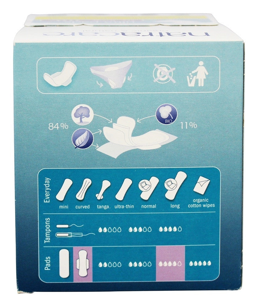 Natracare Ultra Long Pads With Wings (1x10 CT)-2