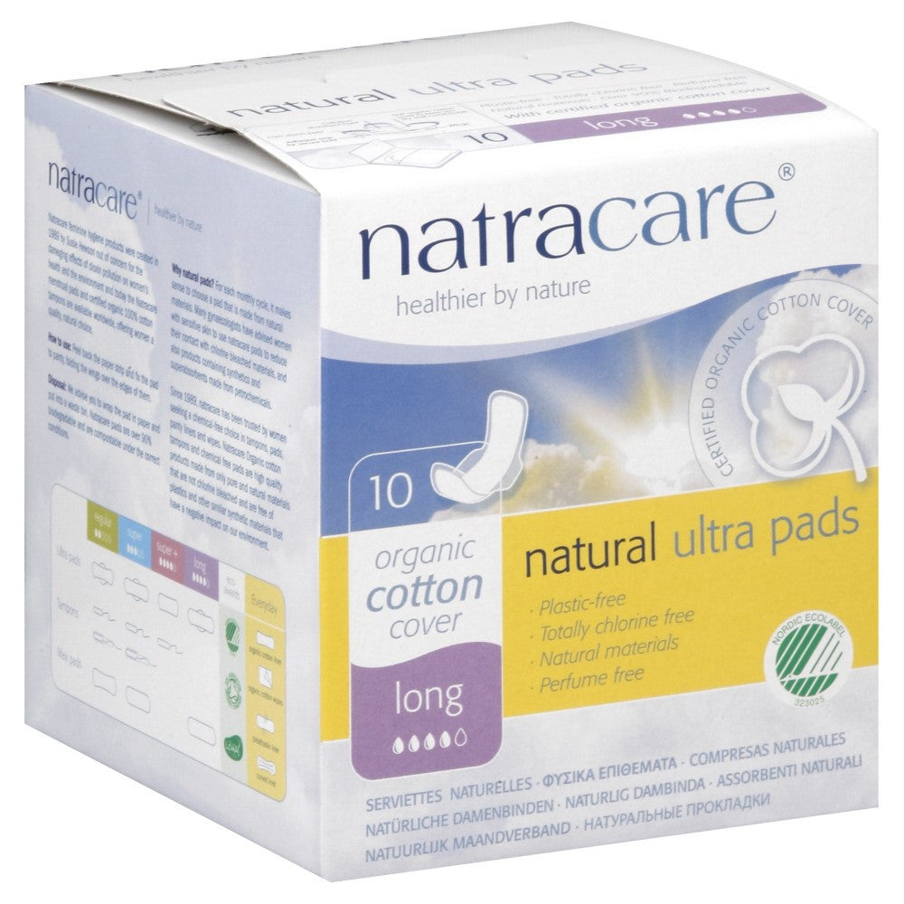 Natracare Ultra Long Pads With Wings (1x10 CT)-0