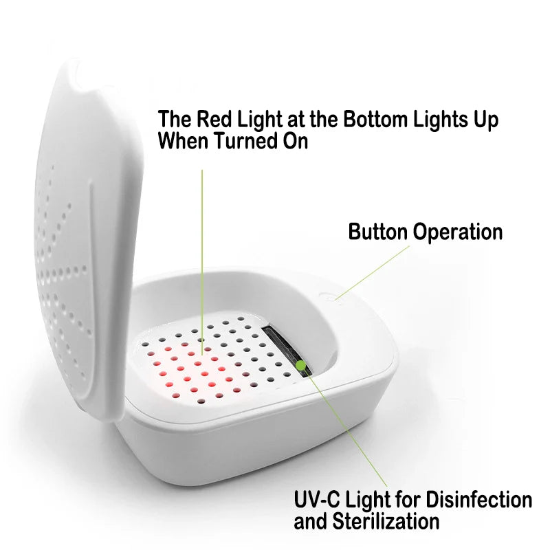 Hearing Aids UV Drying and Sterilization Box, Electronic Dehumidifier, USB Type-C Plug-in-4