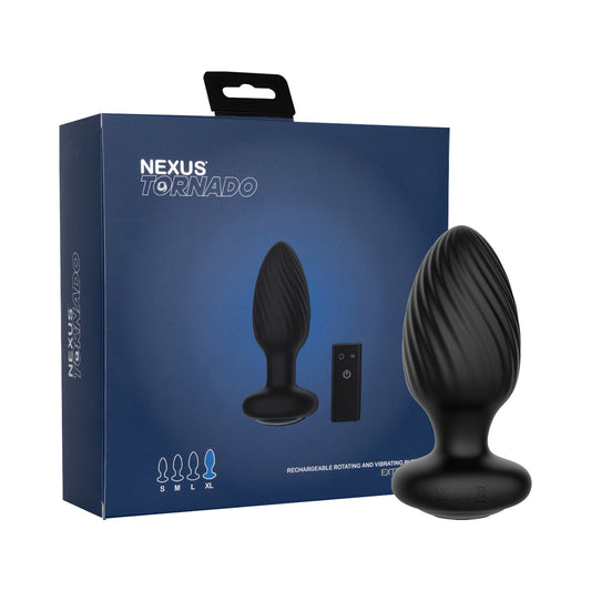 Nexus Tornado XL Rotating and Vibrating Butt Plug with Remote Control-0
